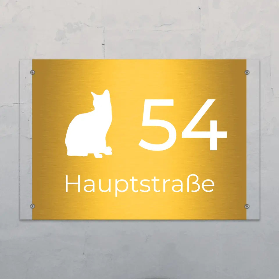 Haustiere und Hausnummer - Individuelles Türschild