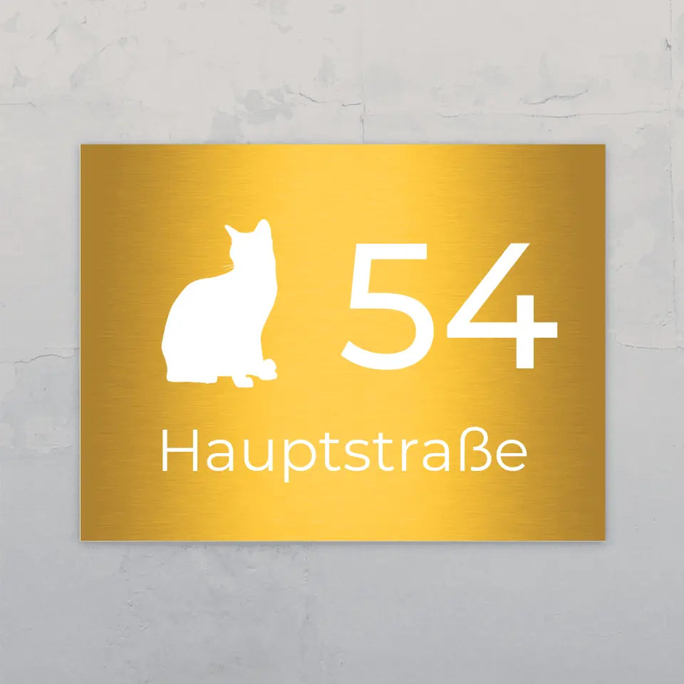 Haustiere und Hausnummer - Individuelles Türschild
