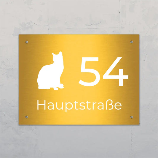 Haustiere und Hausnummer - Individuelles Türschild