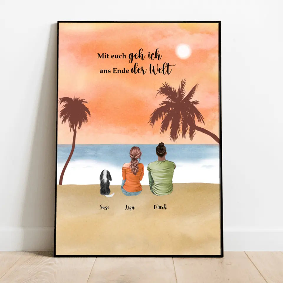 Sommer am Strand (Pärchen) - Individuelles Poster