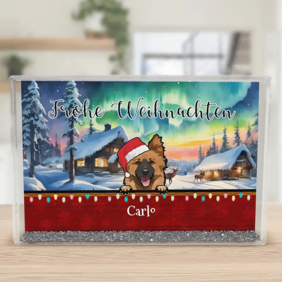 Haustier in Weihnachtsszenerie - Individueller Schüttelrahmen