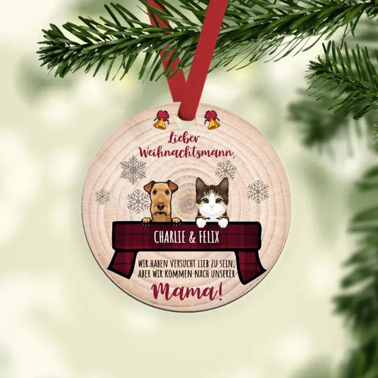 Personalisiertes Ornament - Lieber Tier-Weihnachtsmann