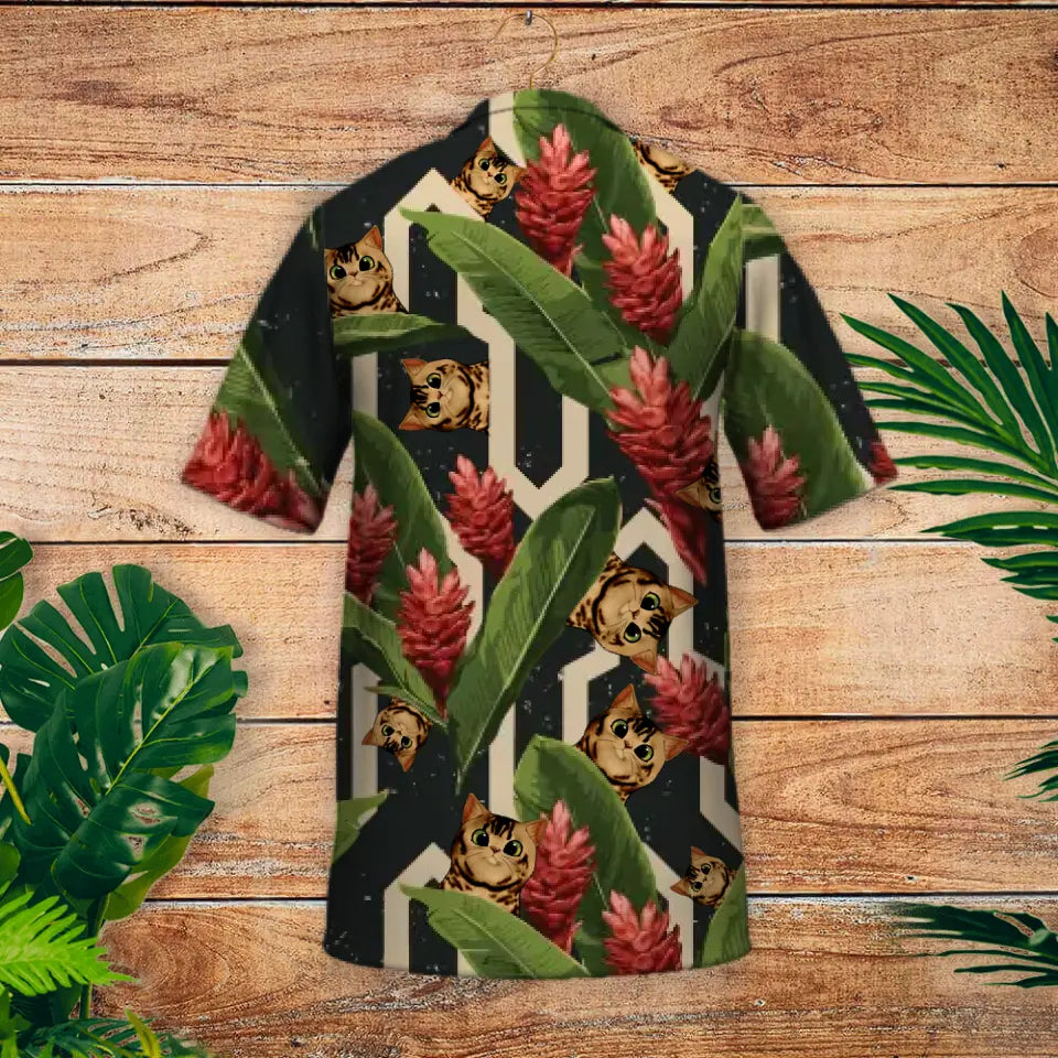 Geometrische Haustiere - Individuelles Hawaiihemd