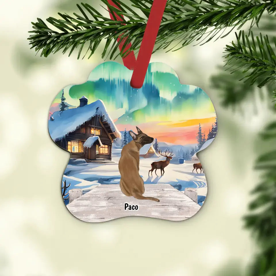 Personalisiertes Ornament - Weihnachtlicher Moment unter Tieren