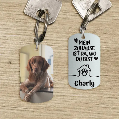 Mein Zuhause - Individueller Dog Tag Schlüsselanhänger - Featured Image