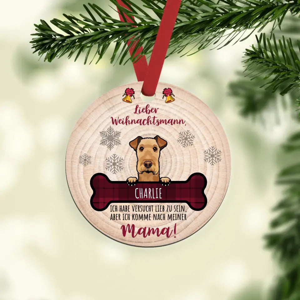 Personalisiertes Ornament - Lieber Tier-Weihnachtsmann