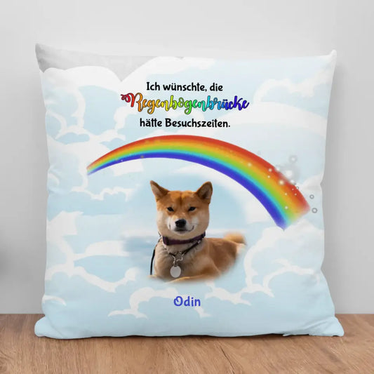 Dein Foto mit Regenbogen - Individuelles Kissen