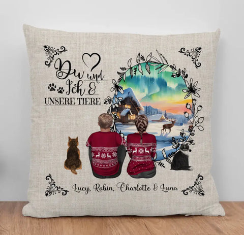 Du und ich und unsere Fellnasen - Individuelles Kissen - Featured Image