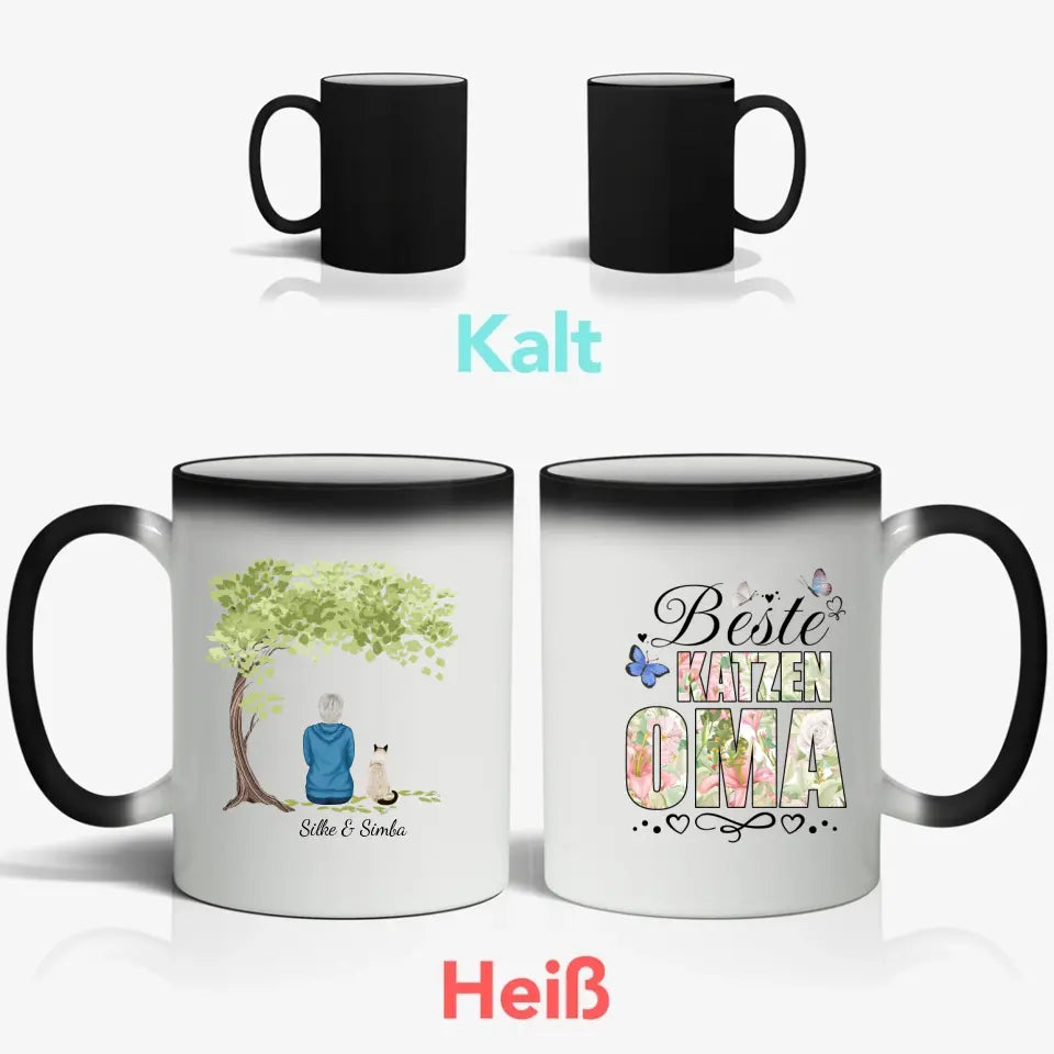 Beste Tieroma (florales Muster) - Individuelle Tasse