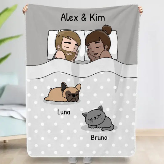 Personalisierte Decke - Kuschelzeit mit Fellnasen