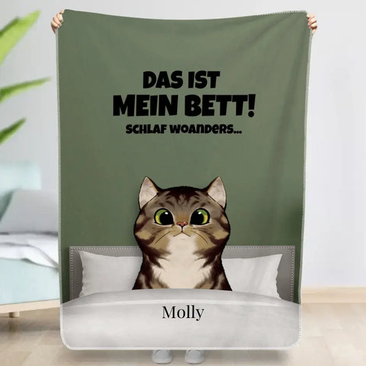 Unser Bett mit Katzen - Individuelle Decke