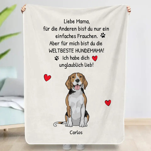 Die weltbeste Hundemama - Individuelle Decke - Featured Image