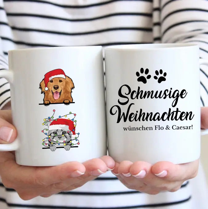 Schmusige Weihnachten - Individuelle Tasse