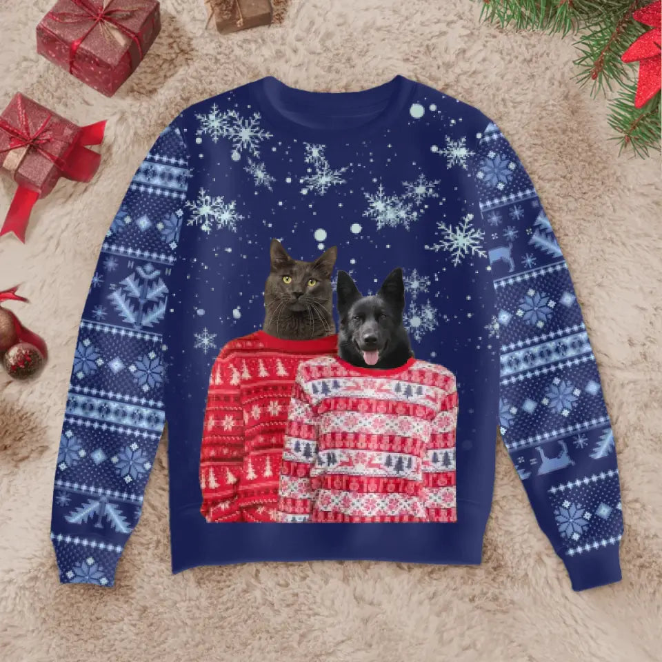 Weihnachtsportrait - Individueller Ugly Christmas Sweater