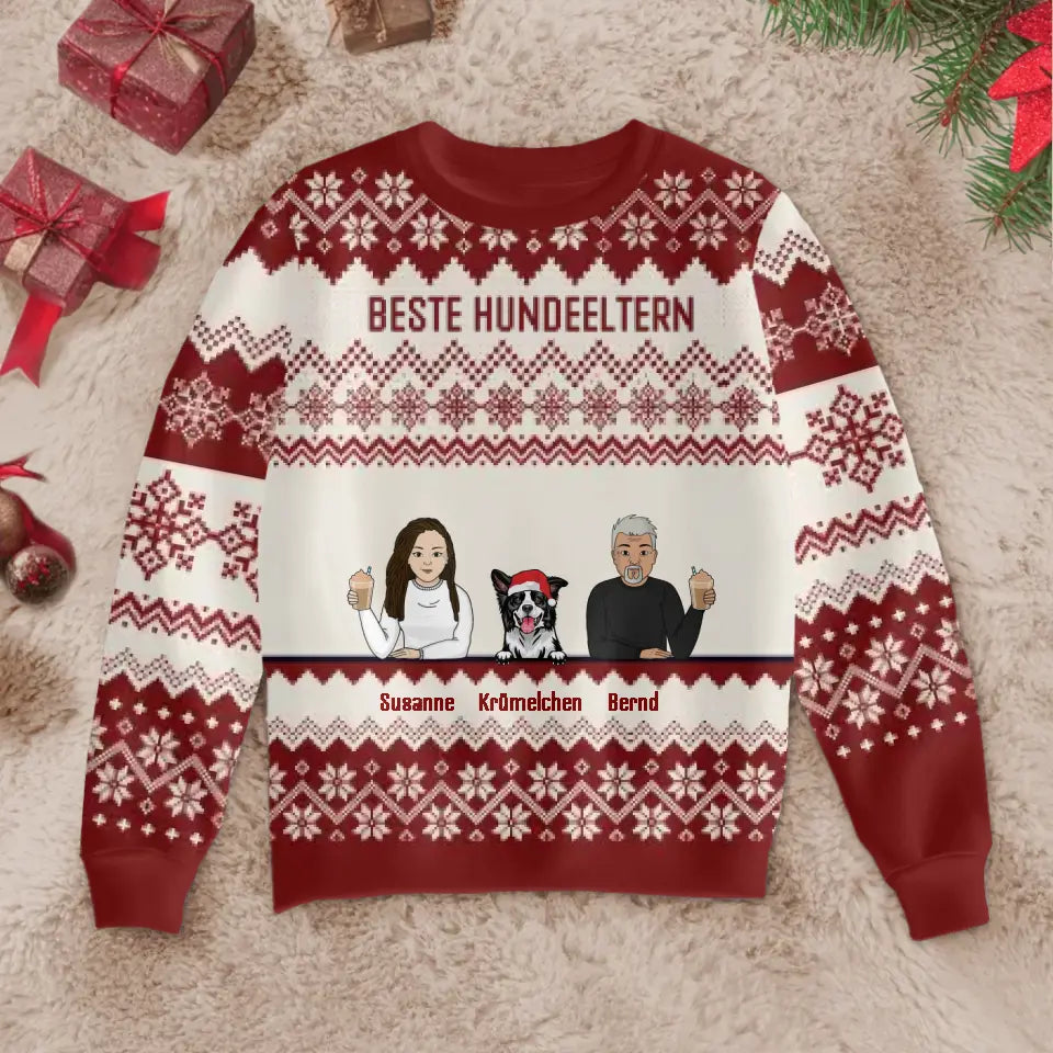 Beste Tiereltern Pärchen - Individueller Ugly Christmas Sweater
