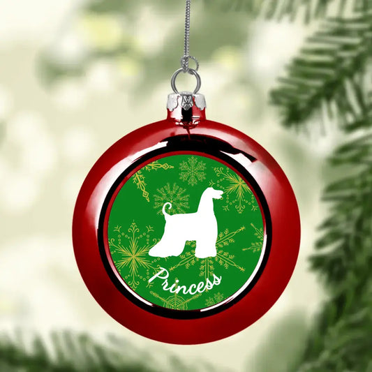 Personalisierte Christbaumkugel - Silhouette mit Muster