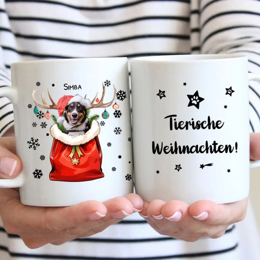 Weihnachtliches Haustierfoto - Individuelle Tasse