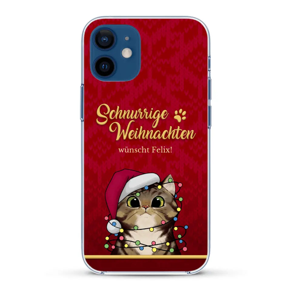 Schnurrige Weihnachten - Individuelle Handyhülle