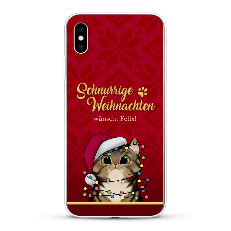 Schnurrige Weihnachten - Individuelle Handyhülle