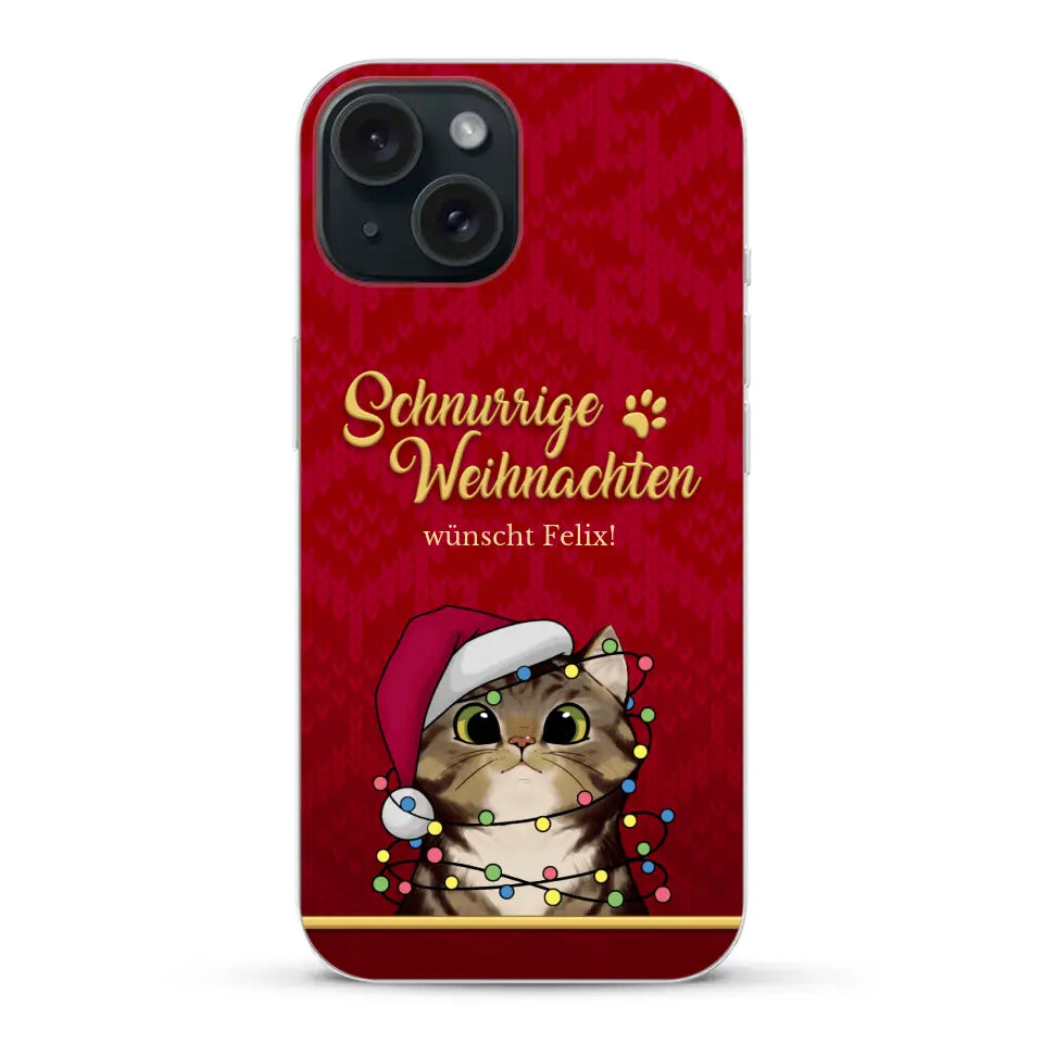 Schnurrige Weihnachten - Individuelle Handyhülle