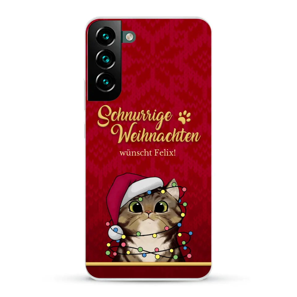 Schnurrige Weihnachten - Individuelle Handyhülle