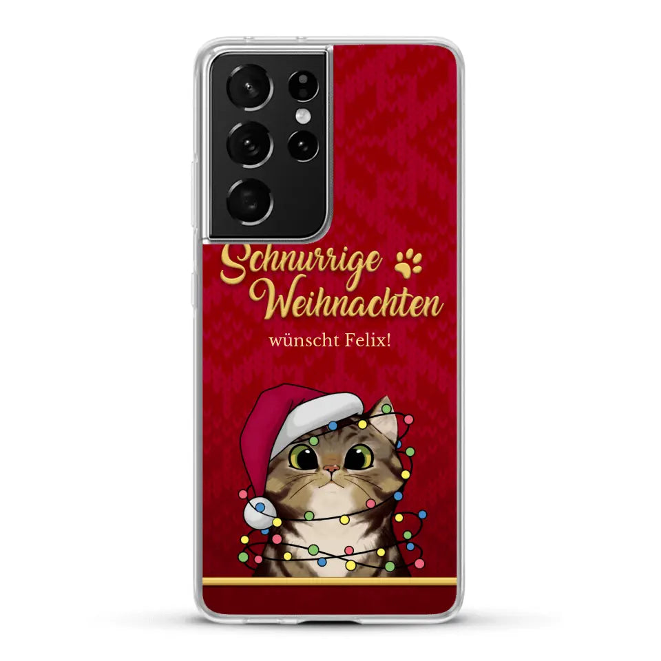 Schnurrige Weihnachten - Individuelle Handyhülle