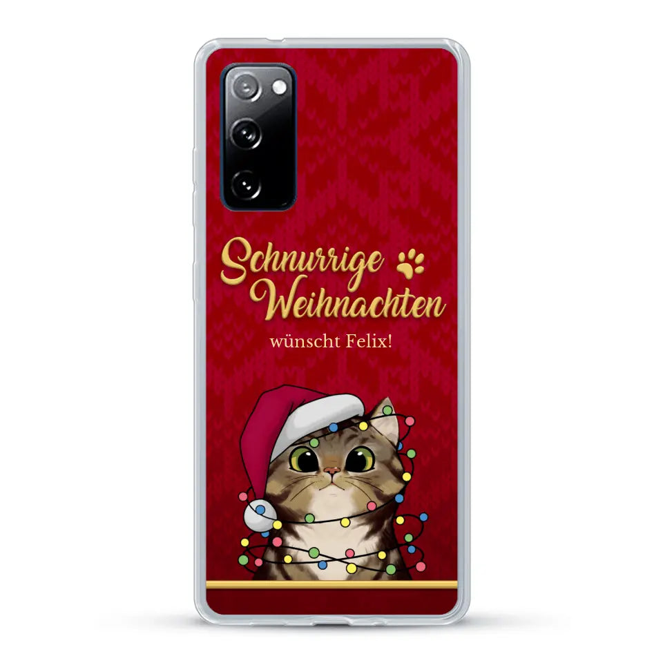 Schnurrige Weihnachten - Individuelle Handyhülle