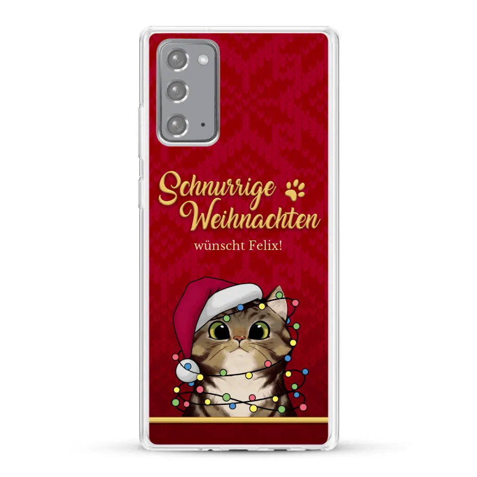 Schnurrige Weihnachten - Individuelle Handyhülle