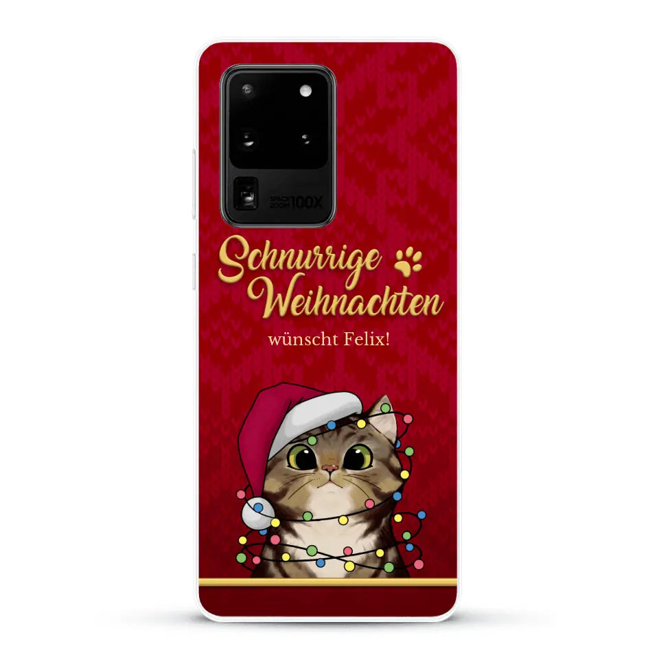 Schnurrige Weihnachten - Individuelle Handyhülle