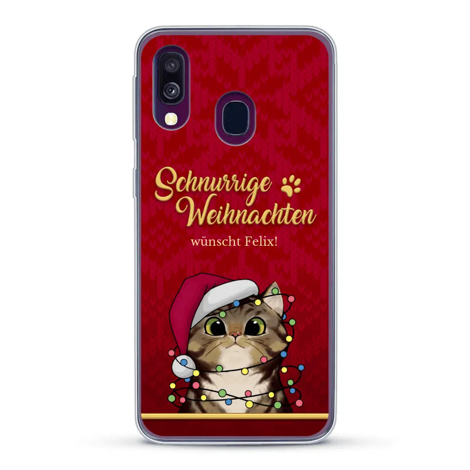 Schnurrige Weihnachten - Individuelle Handyhülle