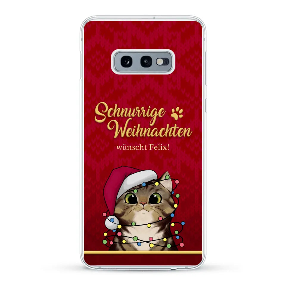 Schnurrige Weihnachten - Individuelle Handyhülle