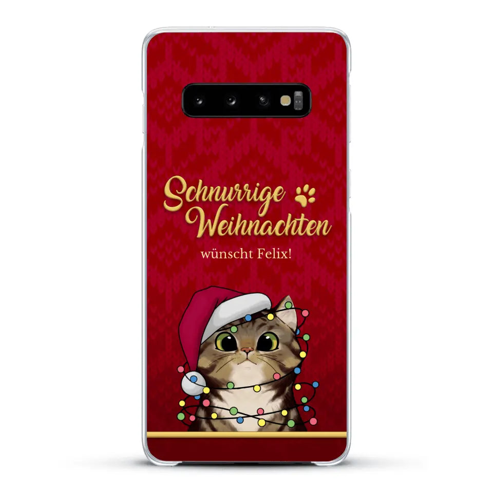 Schnurrige Weihnachten - Individuelle Handyhülle