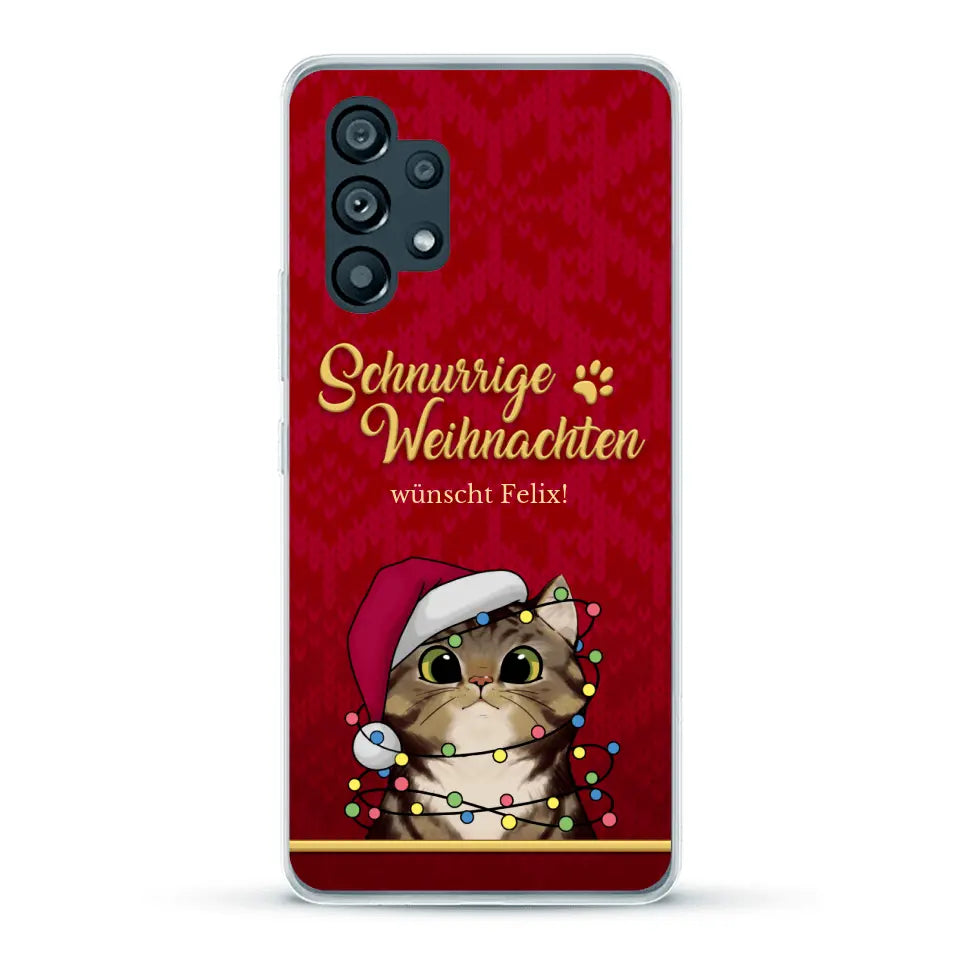 Schnurrige Weihnachten - Individuelle Handyhülle