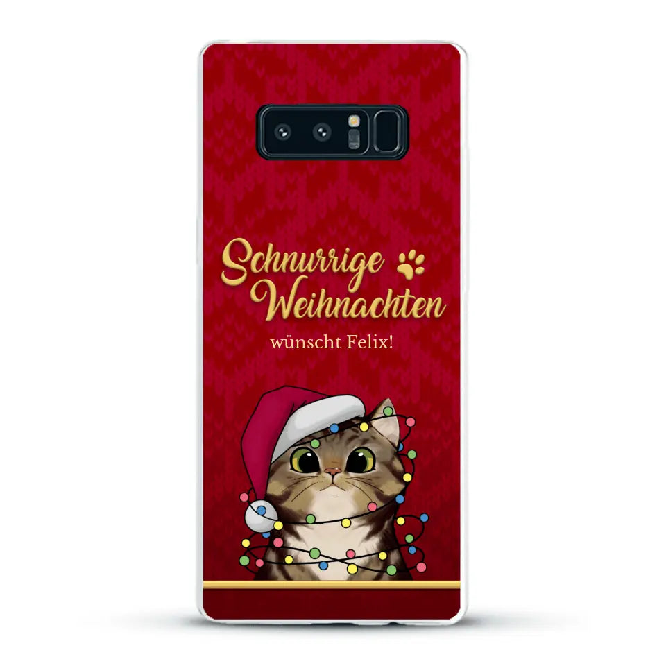 Schnurrige Weihnachten - Individuelle Handyhülle