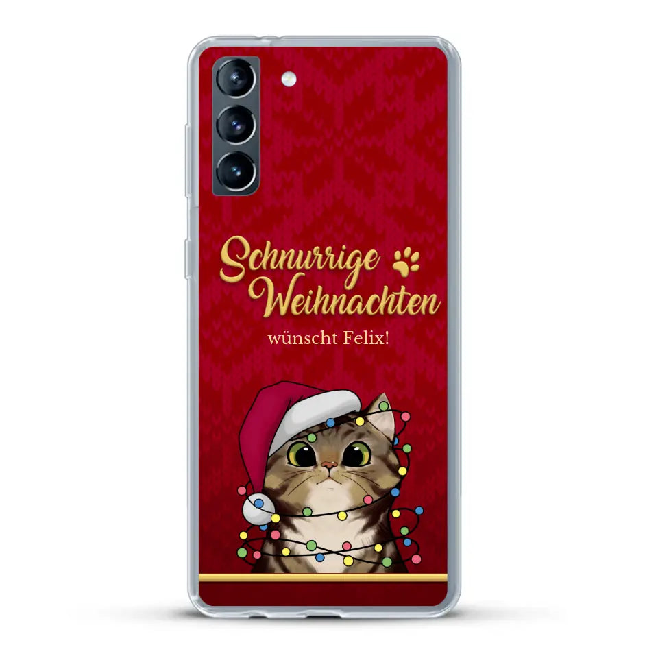 Schnurrige Weihnachten - Individuelle Handyhülle