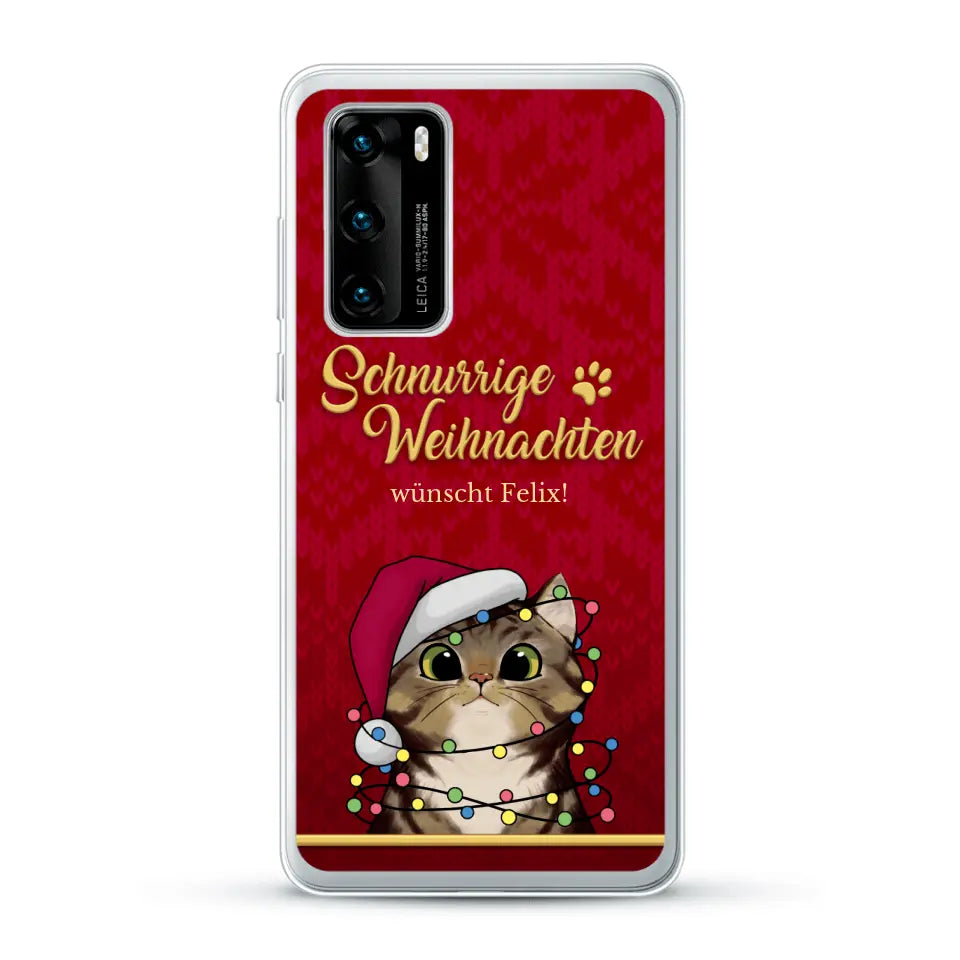 Schnurrige Weihnachten - Individuelle Handyhülle