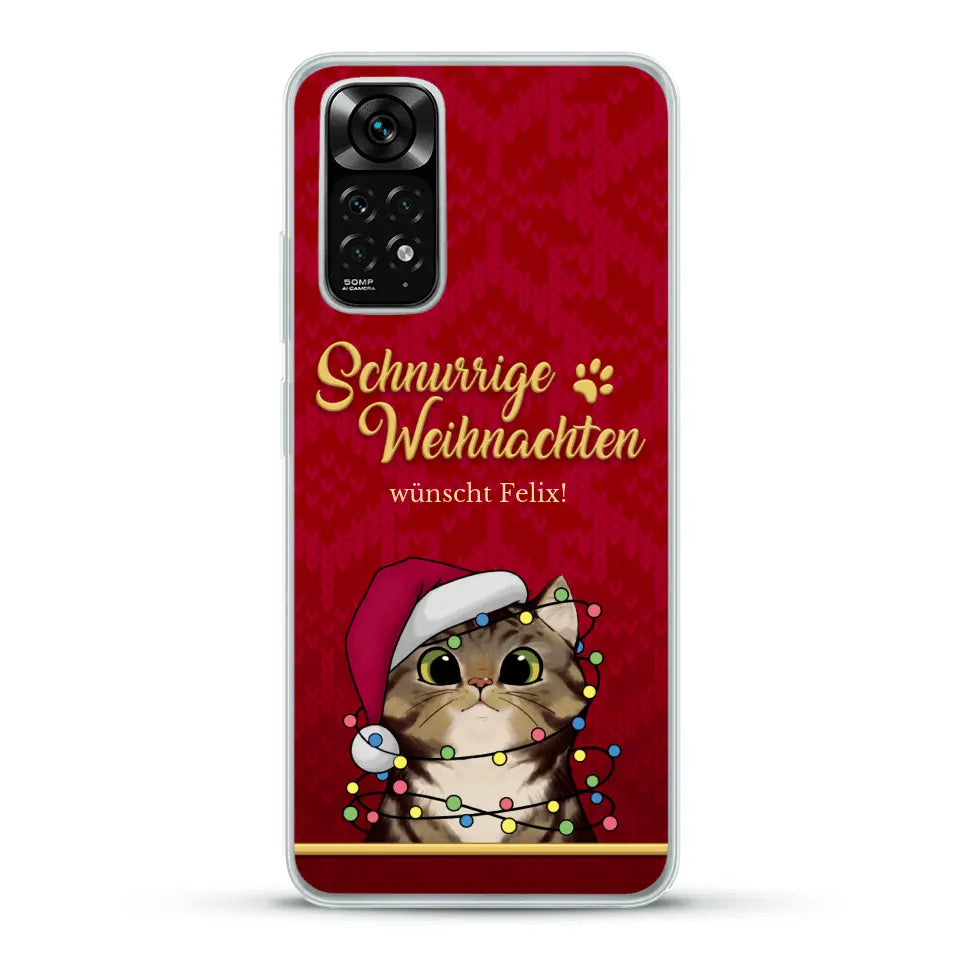 Schnurrige Weihnachten - Individuelle Handyhülle