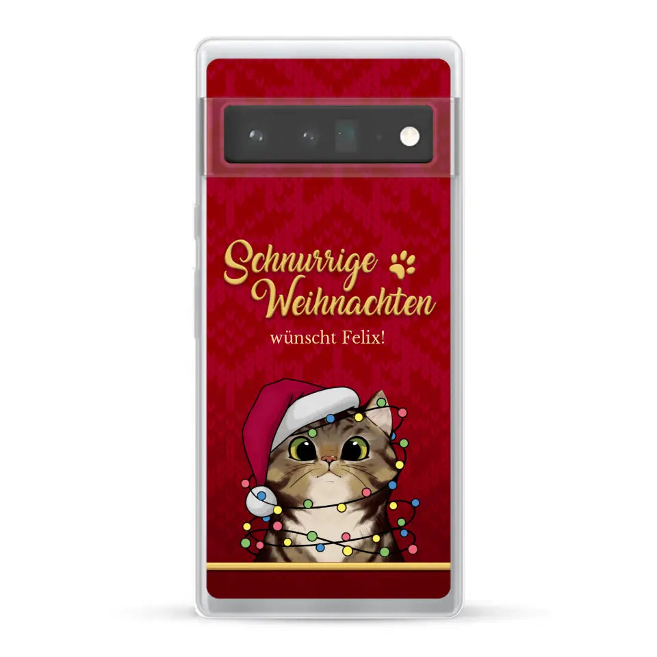 Schnurrige Weihnachten - Individuelle Handyhülle