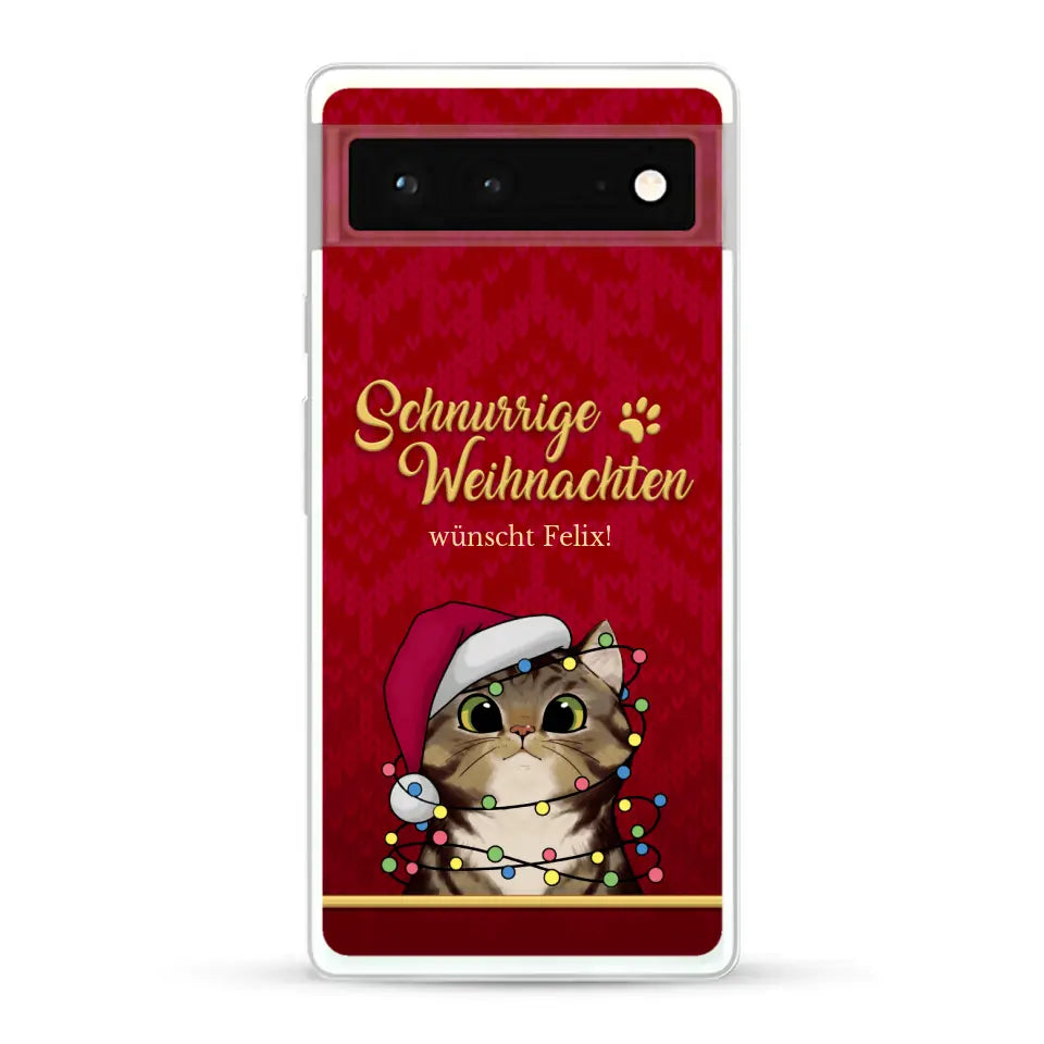 Schnurrige Weihnachten - Individuelle Handyhülle