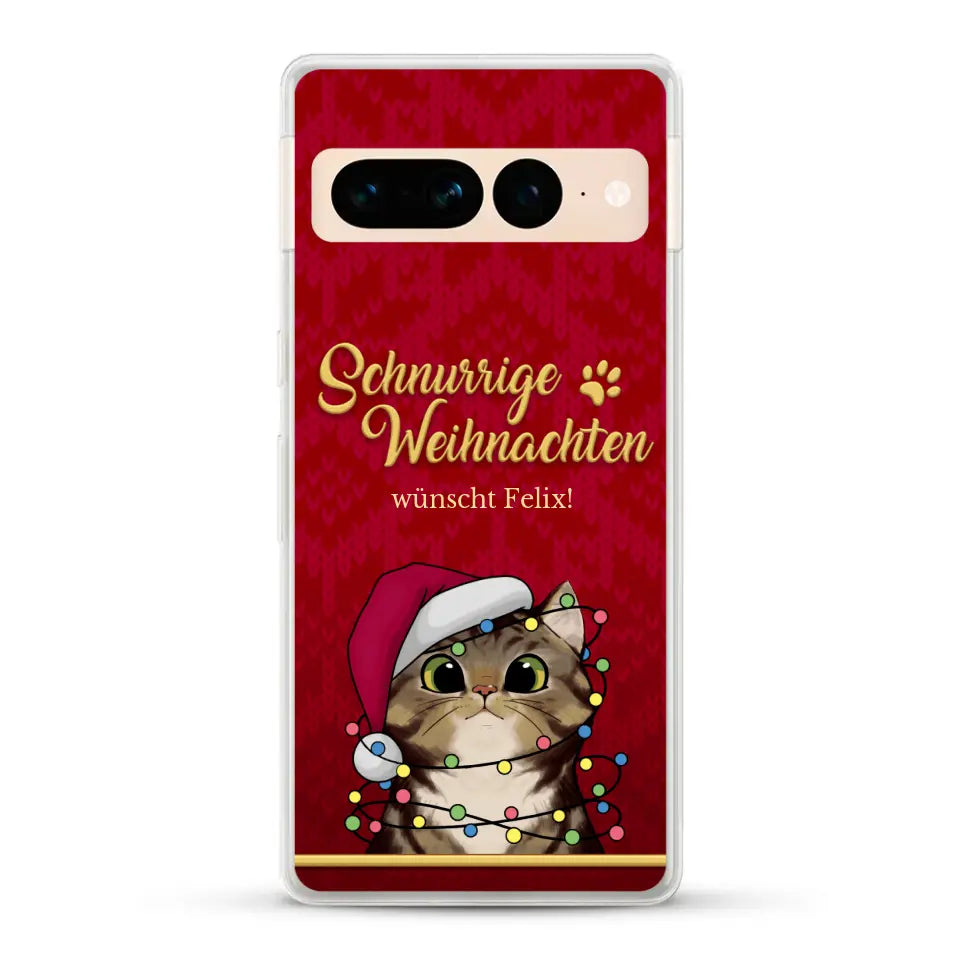 Schnurrige Weihnachten - Individuelle Handyhülle