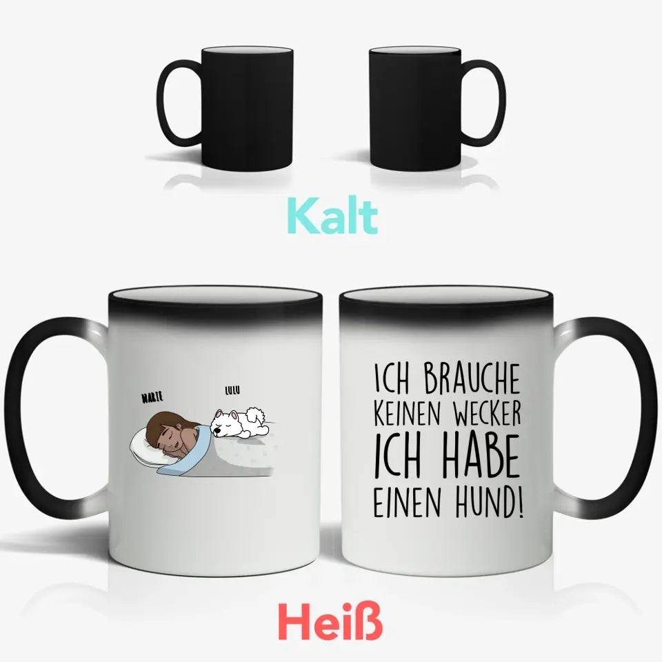 Im Schlaf mit Haustier - Individuelle Tasse