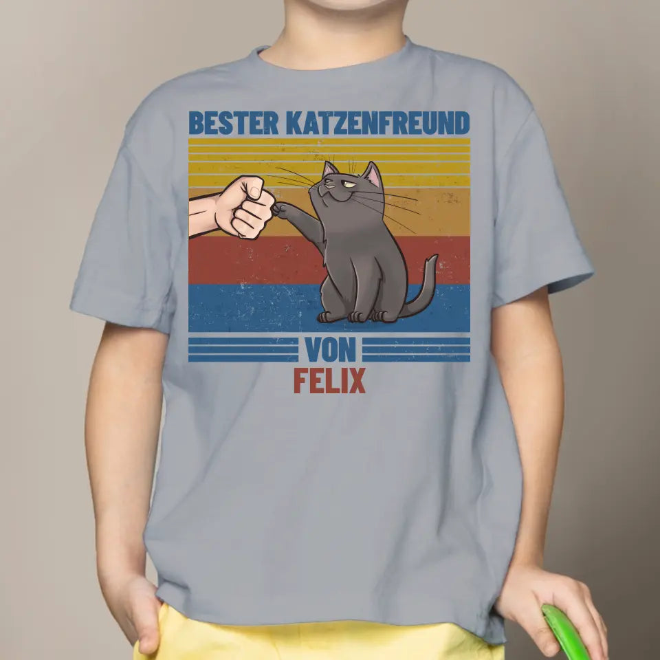 Bester Katzenfreund - Individuelles Kinder T-Shirt