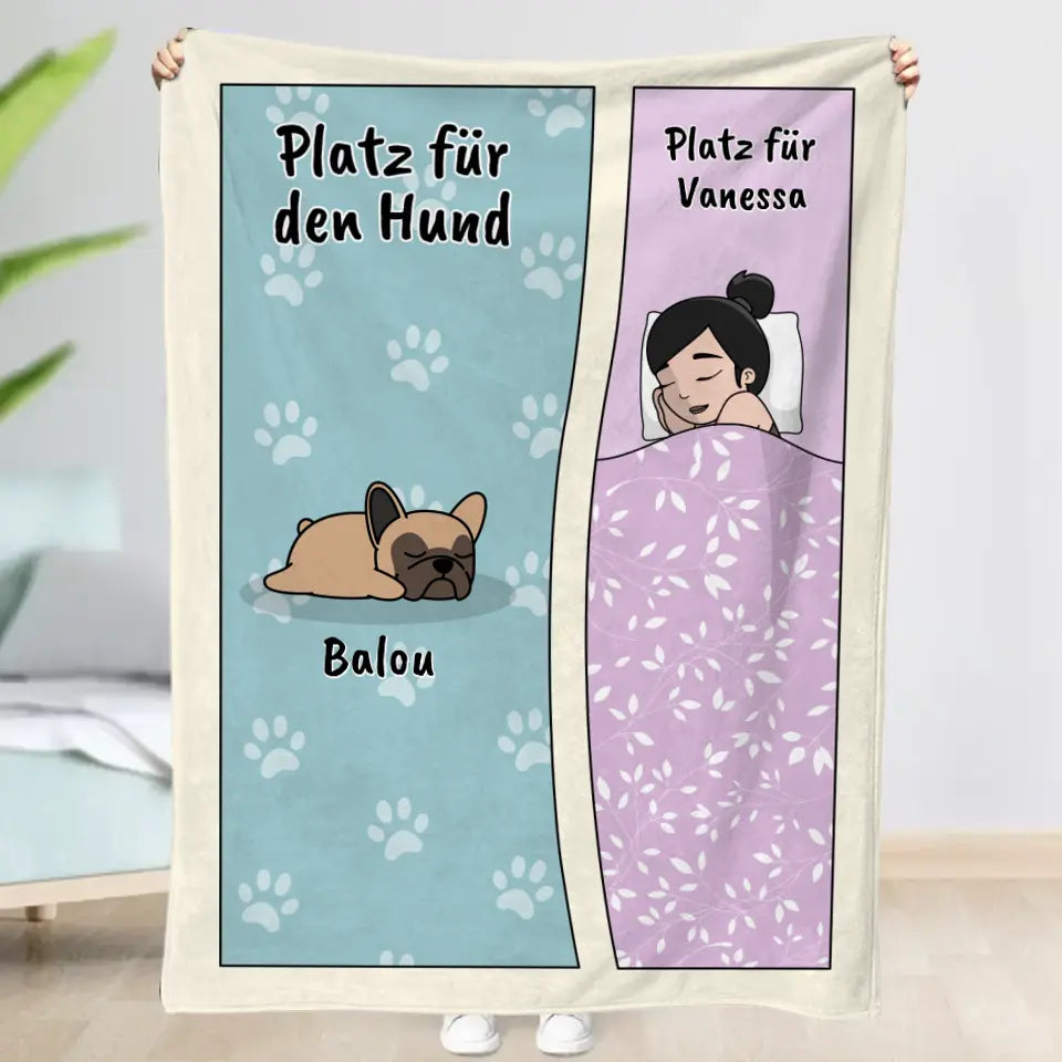 Platz für die Hunde Singleversion - Individuelle Decke