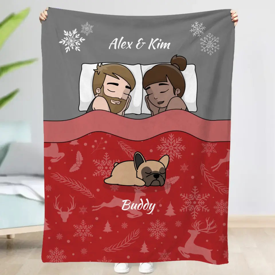 Weihnachtliche Kuschelzeit mit Fellnasen - Individuelle Decke