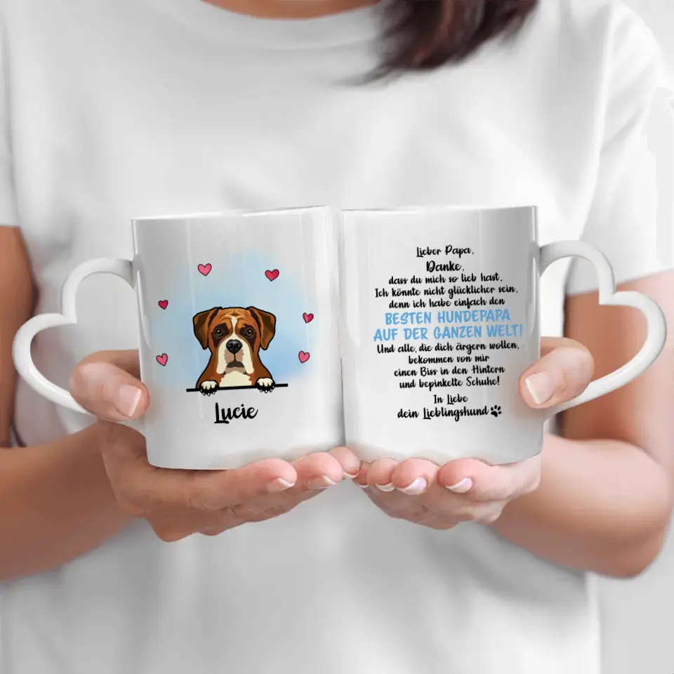 Weltbester Hundepapa - Individuelle Tasse