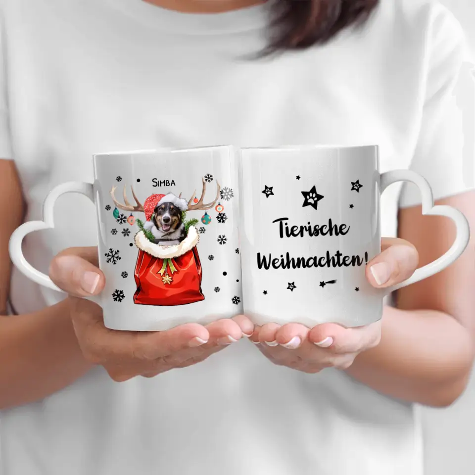 Weihnachtliches Haustierfoto - Individuelle Tasse