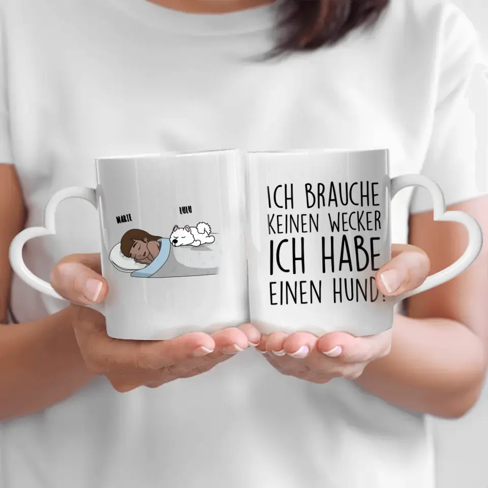 Im Schlaf mit Haustier - Individuelle Tasse