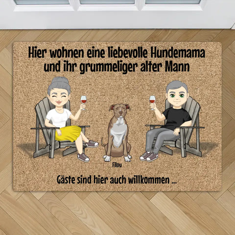 Pärchen mit Hunden - Individuelle Fußmatte - Featured Image