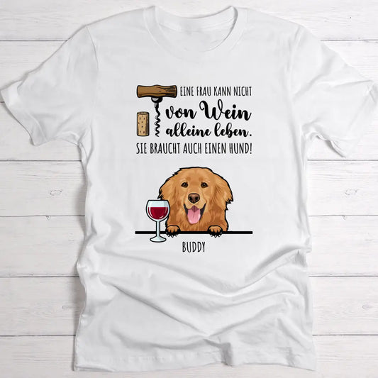 Wein & Wuff - Individuelles T-Shirt