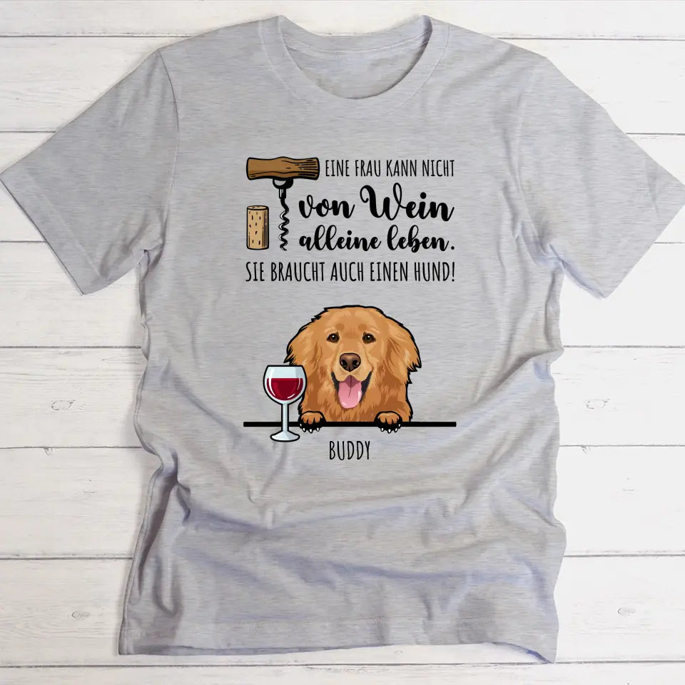Wein & Wuff - Individuelles T-Shirt